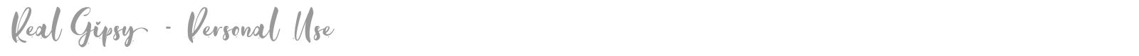 Real Gipsy font preview